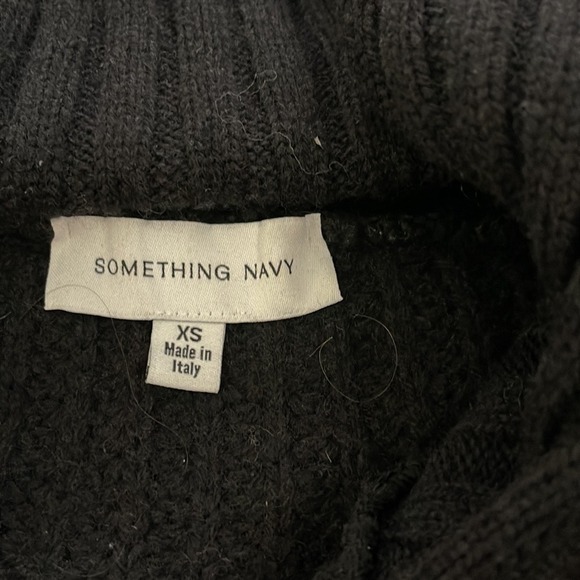 Something Navy‎ NavyBlue Chunky Cardigan with Collar Oversized size XS - Picture 5 of 6
